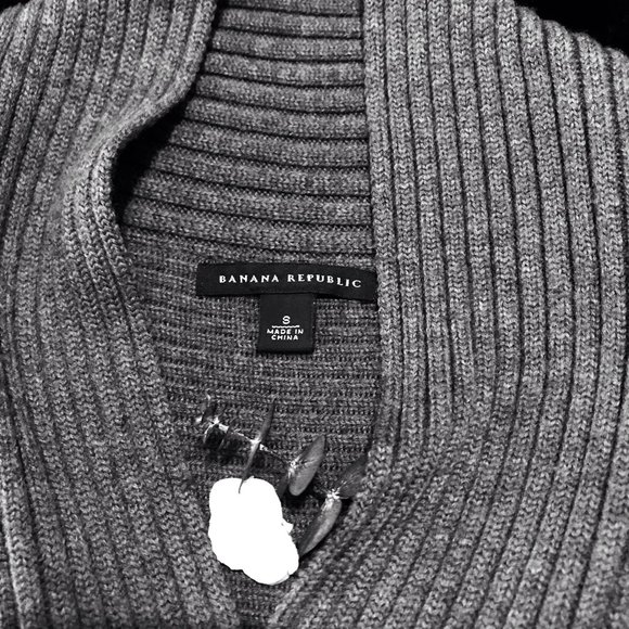 BANANA REPUBLIC Women's Short-Sleeved Sweater Charcoal Gray Sz S - Picture 3 of 11